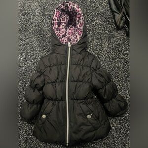 Pink Platinum Black Jacket with Pink Leopard Accents
